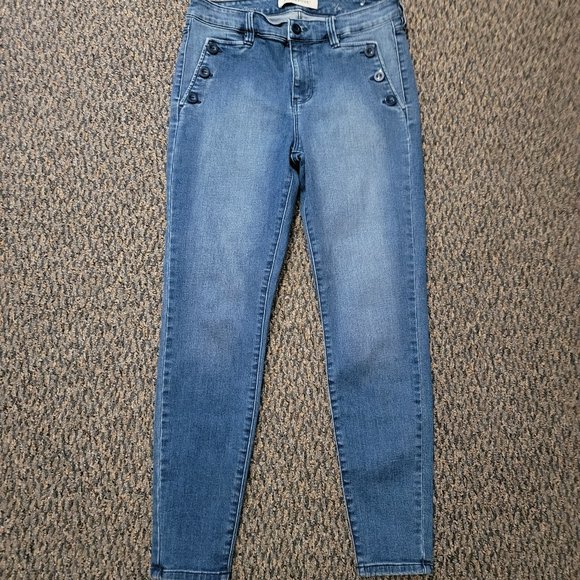 RARE Super Cute Liverpool Abby The Ankle Skinny Sailor Jeans in Medium Blue 10 - Picture 2 of 15